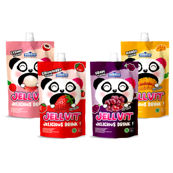 Thạch trái cây vị nho Jellvit (10 túi/ bịch - 8 bịch / thùng)